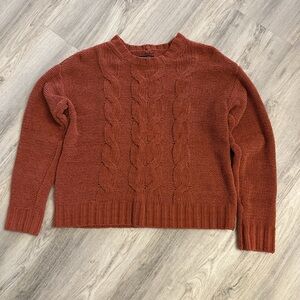 American Eagle Outfitters Rust Cable Knit Sweater